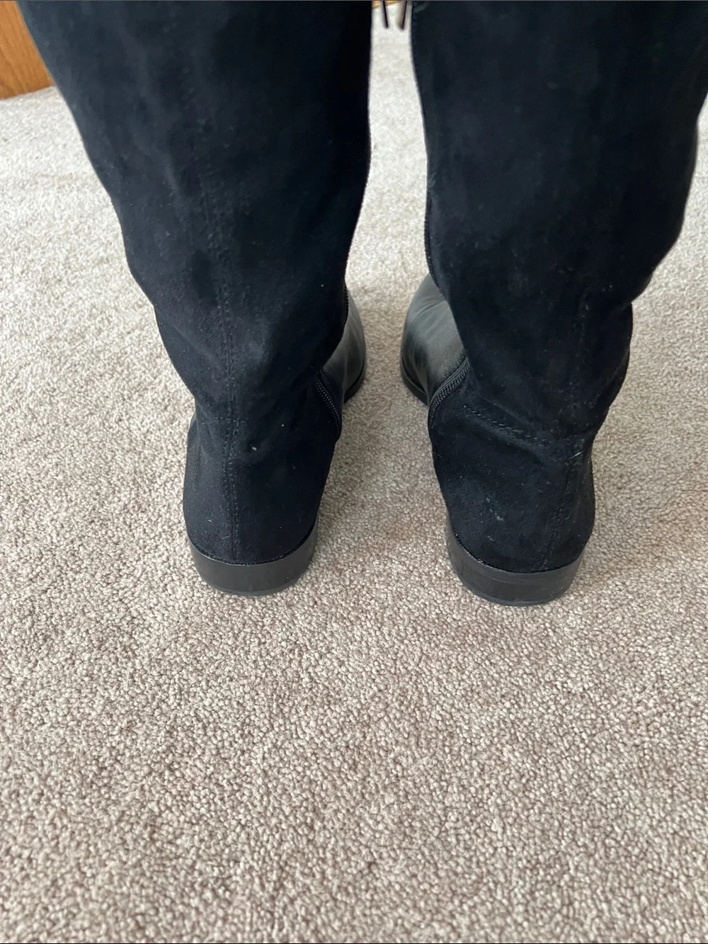 Women's Black Leather Over-the-Knee Boots